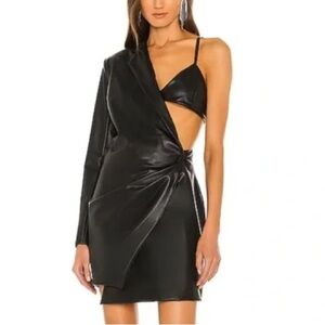 RONNY KOBO X Sabrina Cut Out Blazer Dress - Black Size M